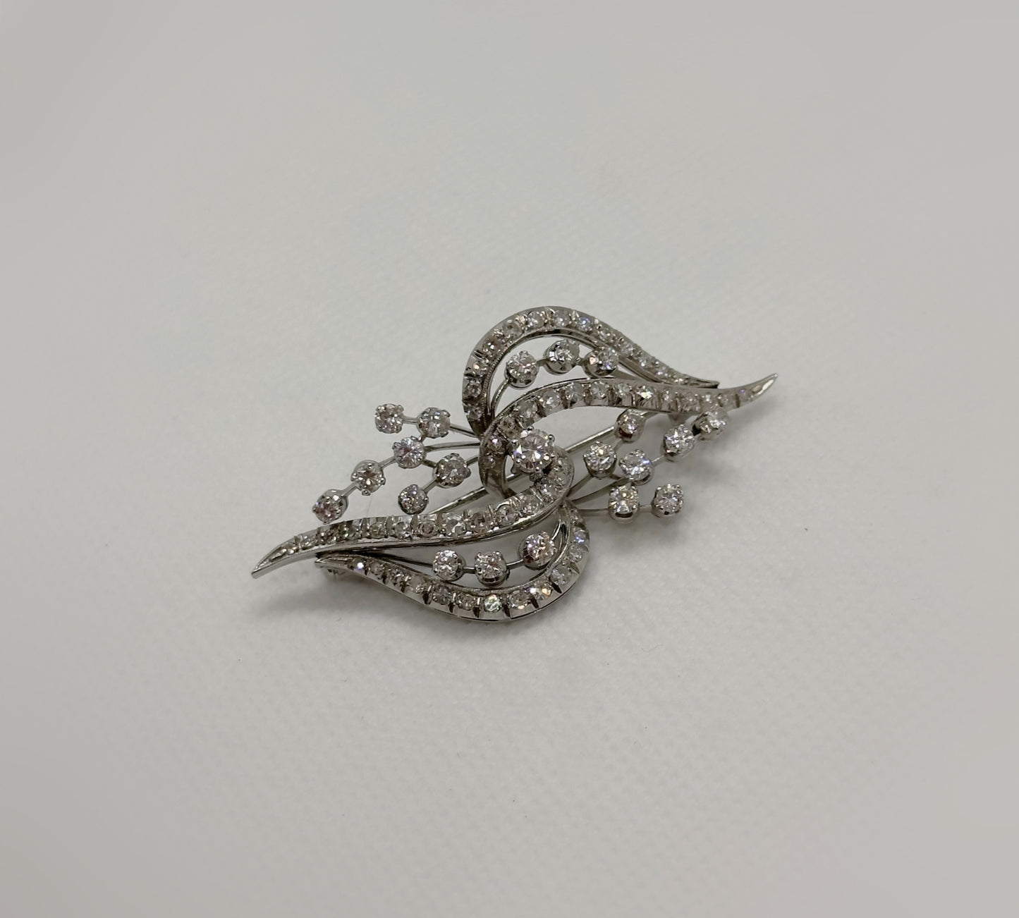 Spilla Oro Bianco e Diamanti