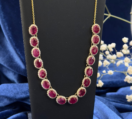 Collana con Rubini e Diamanti