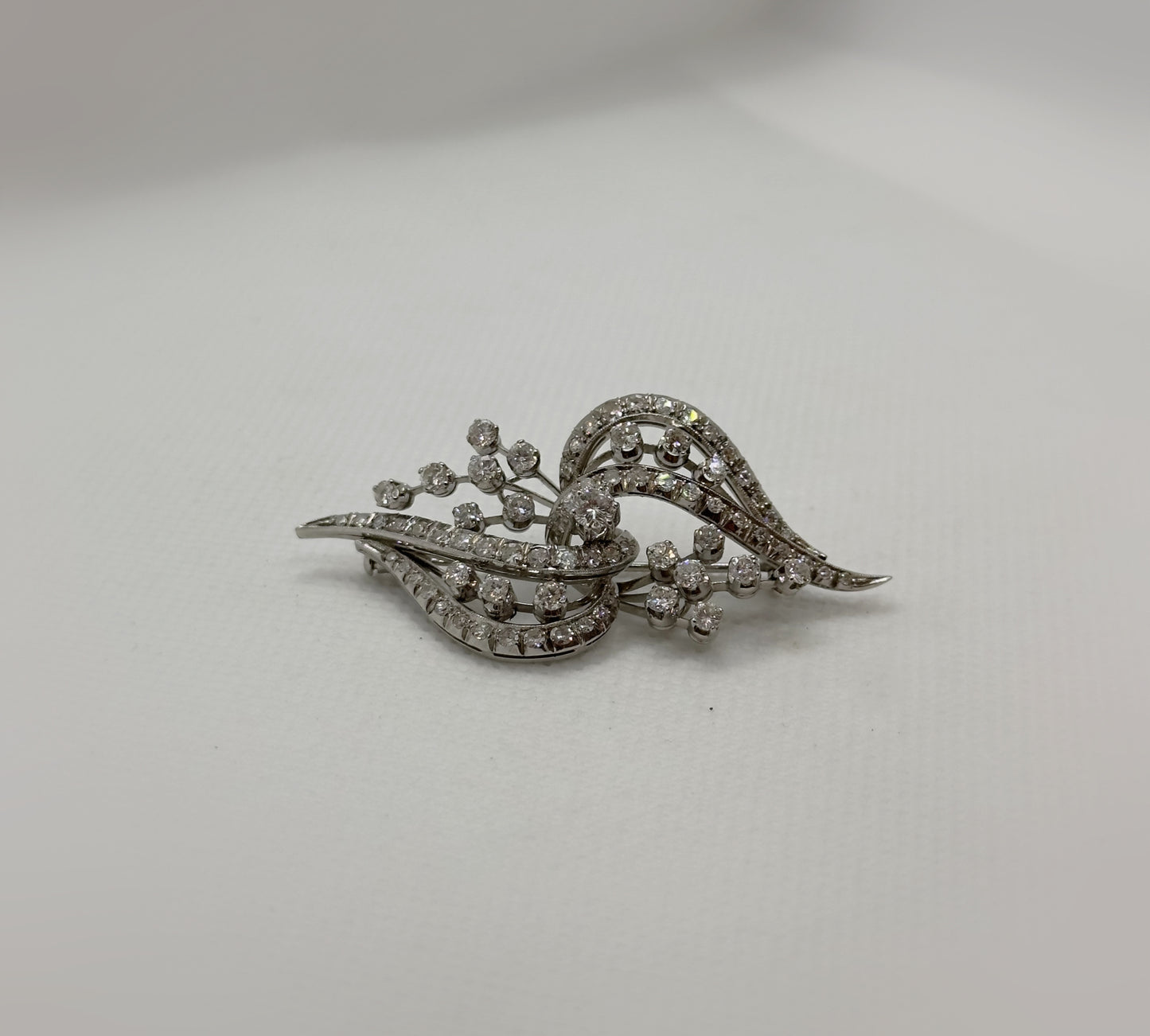 Spilla Oro Bianco e Diamanti