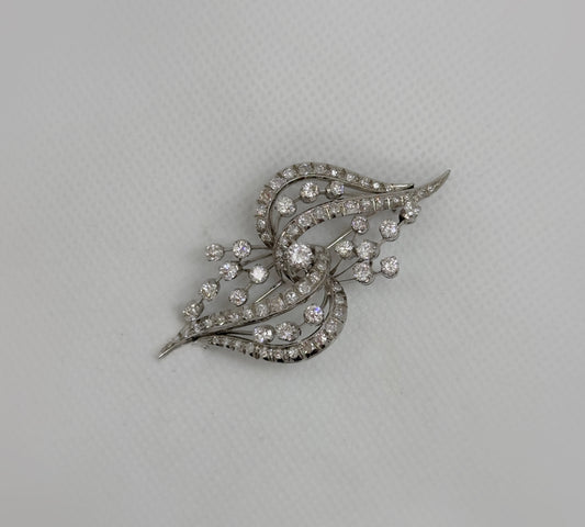 Spilla Oro Bianco e Diamanti