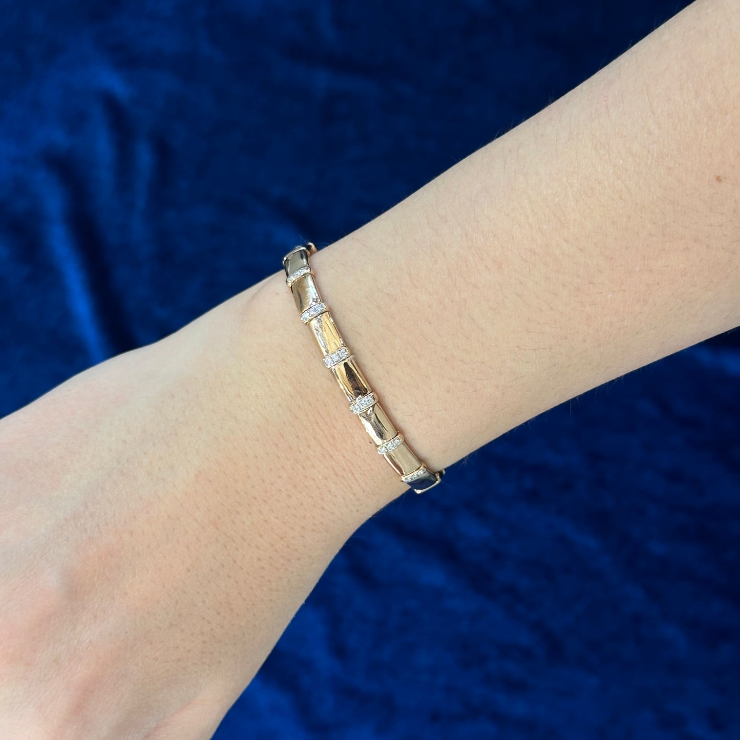Bracciale in oro rosa 18kt e diamanti